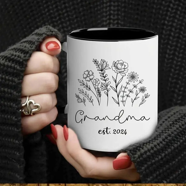 11oz Coffee Mug, Ceramic Coffee Cups, Water Cups For Grandmother, Summer Winter Drinkware, Birthday Gifts, Holiday Gifts